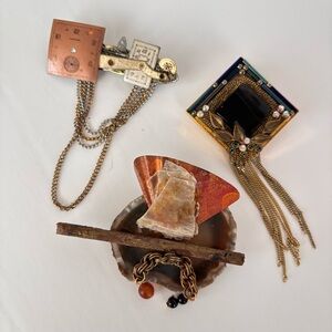 Bundle of 3 Vintage Art Deco Brooches Marena & Jo Marz